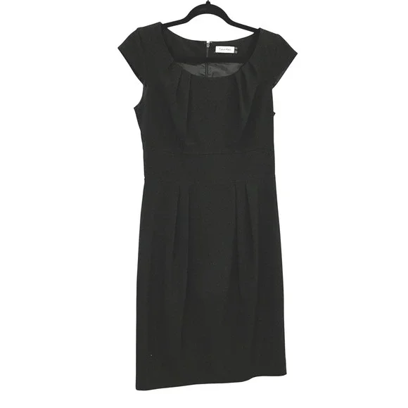 Calvin Klein Women's Size 4 LBD Minimalist Classic Feminine Career Office Siren - Picture 1 of 11
